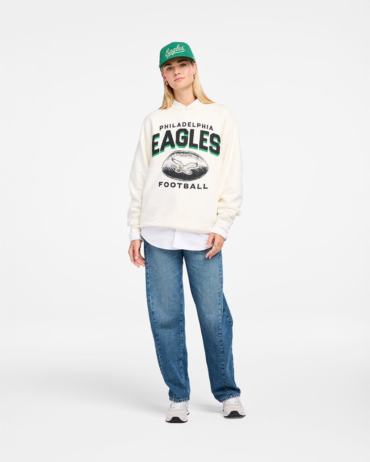 PHILADELPHIA EAGLES HISTORIC ARCH CLOUD '47 OVERSIZED CREW WOMENS